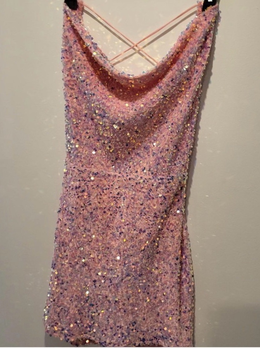 Lucy in the Sky Pink Sequin Mini Dress